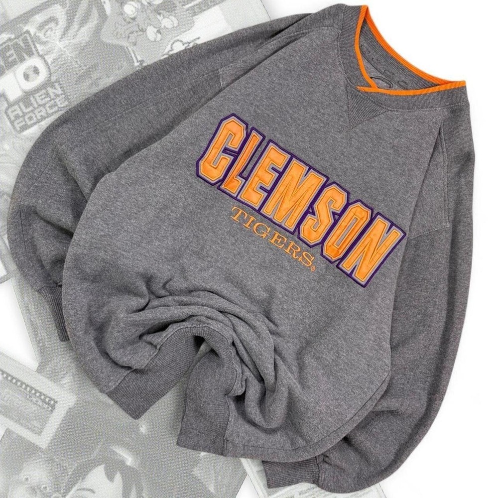 Vintage Y2K Clemson Tigers Graphic Pullover Sweatshirt Crewneck